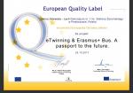 Nasza szkoła otrzymała Europejską Odznakę Jakości eTwinning.